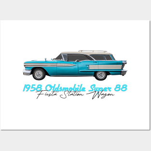 1958 Oldsmobile Super 88 Fiesta Station Wagon Posters and Art